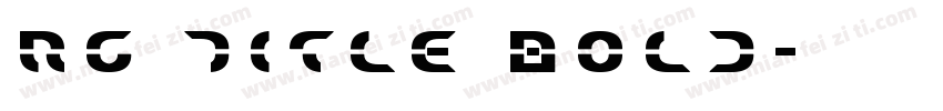 RG Title Bold字体转换